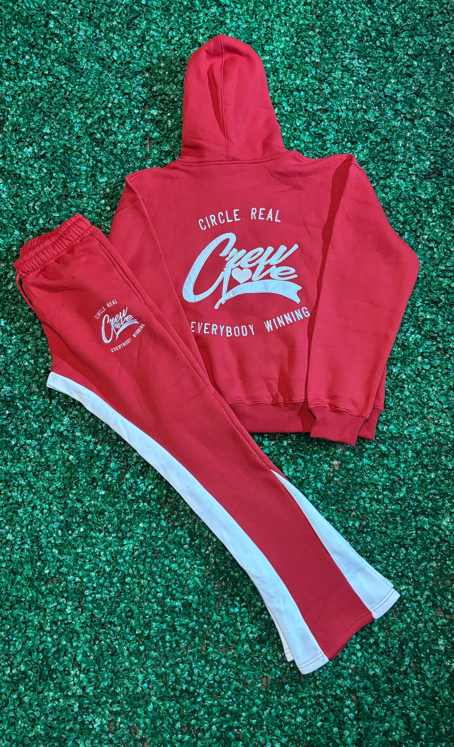 Flared Leg Sweatsuit (Red)