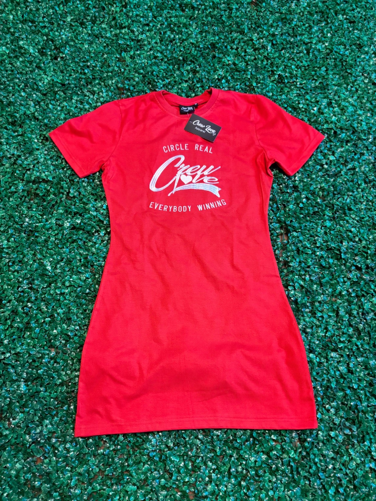 Fitted T-Shirt Dress (Red)