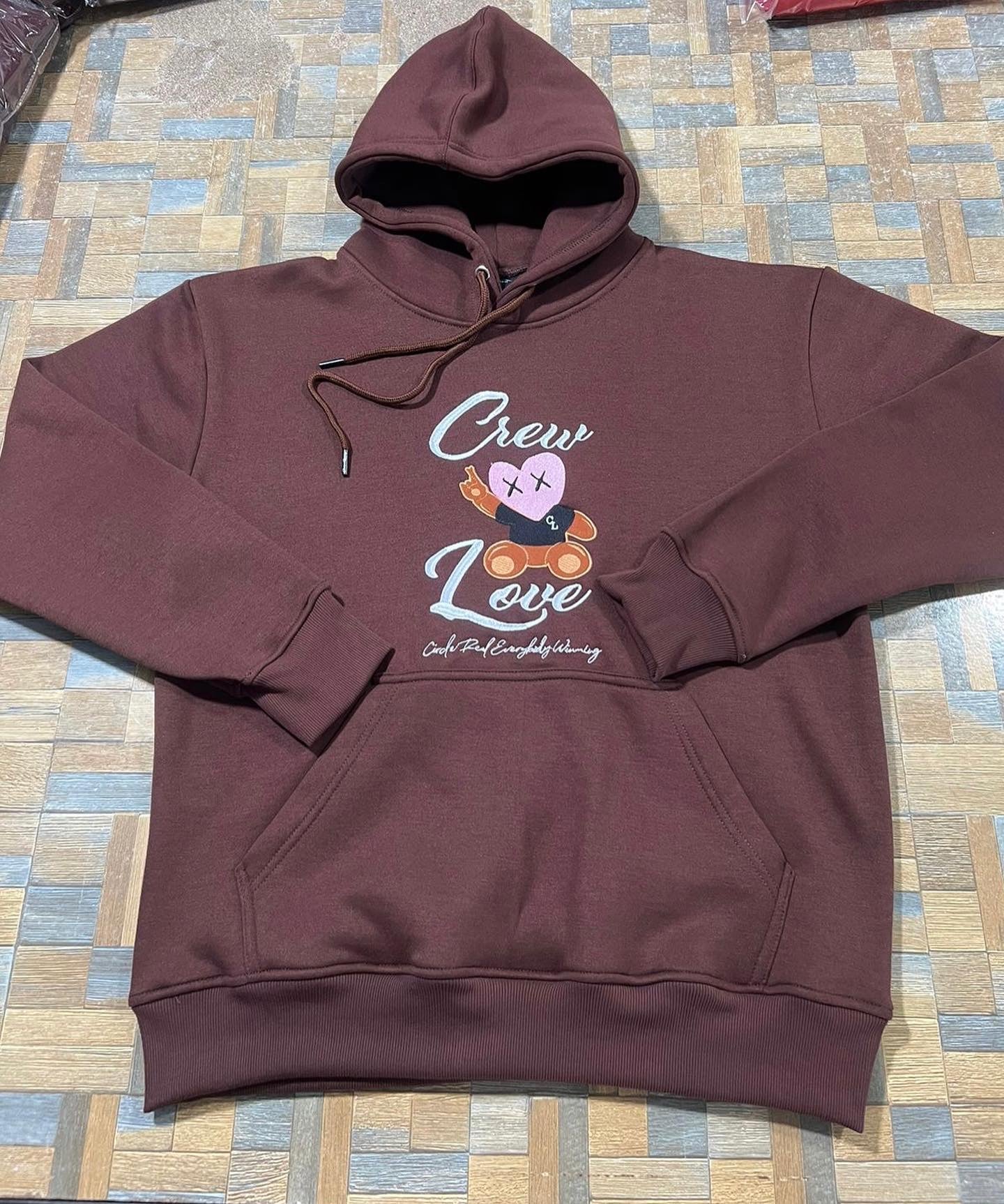 “Chocolate” Crew Love Bear Hoodie