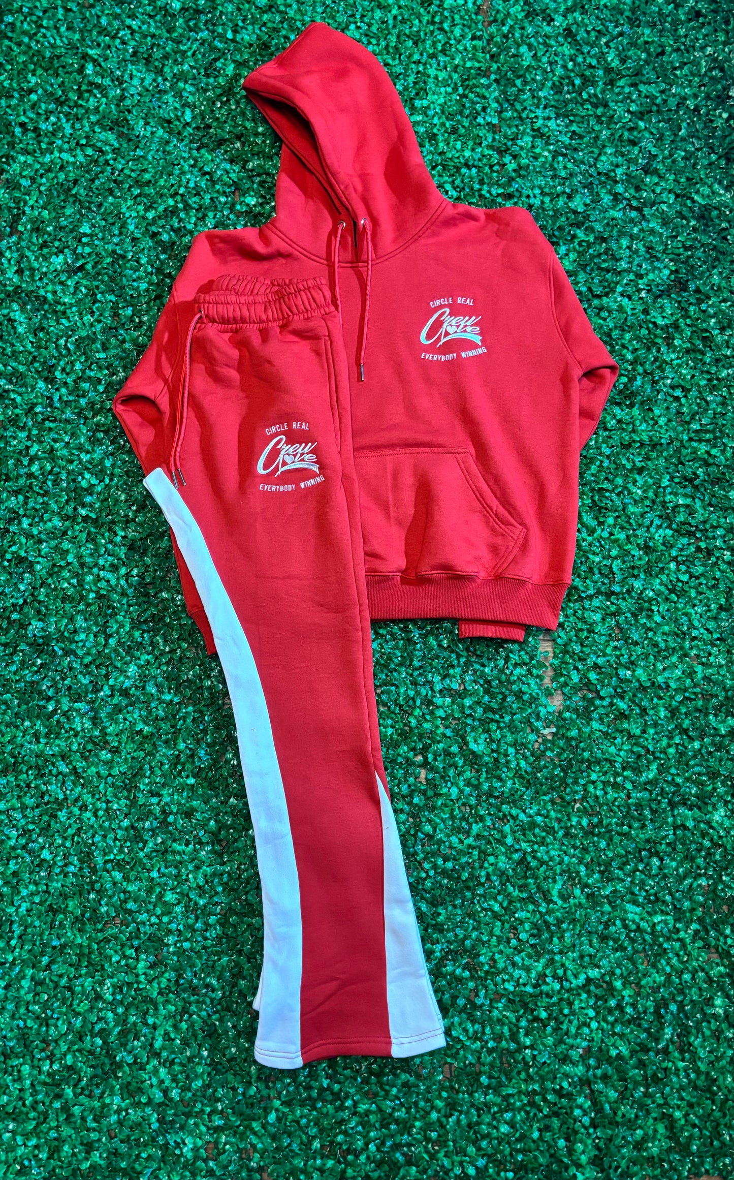 Flared Leg Sweatsuit (Red)