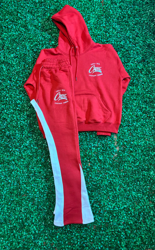 Flared Leg Sweatsuit (Red)
