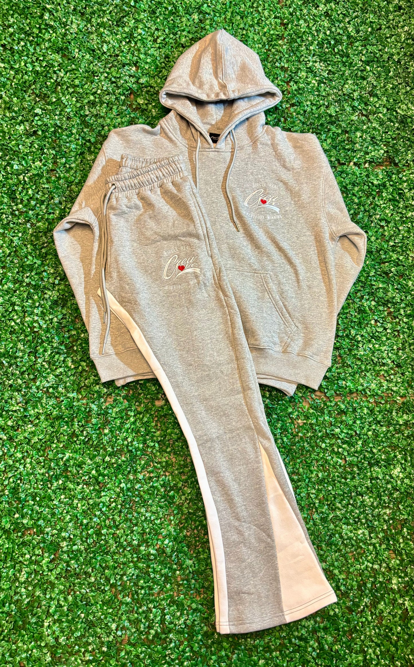 Flared Leg Sweatsuit 	(Gray)