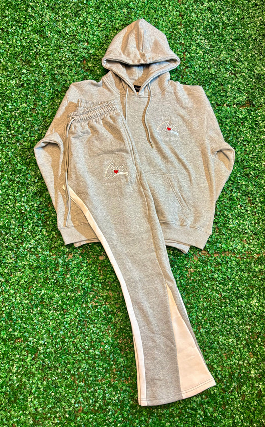 Flared Leg Sweatsuit 	(Gray)