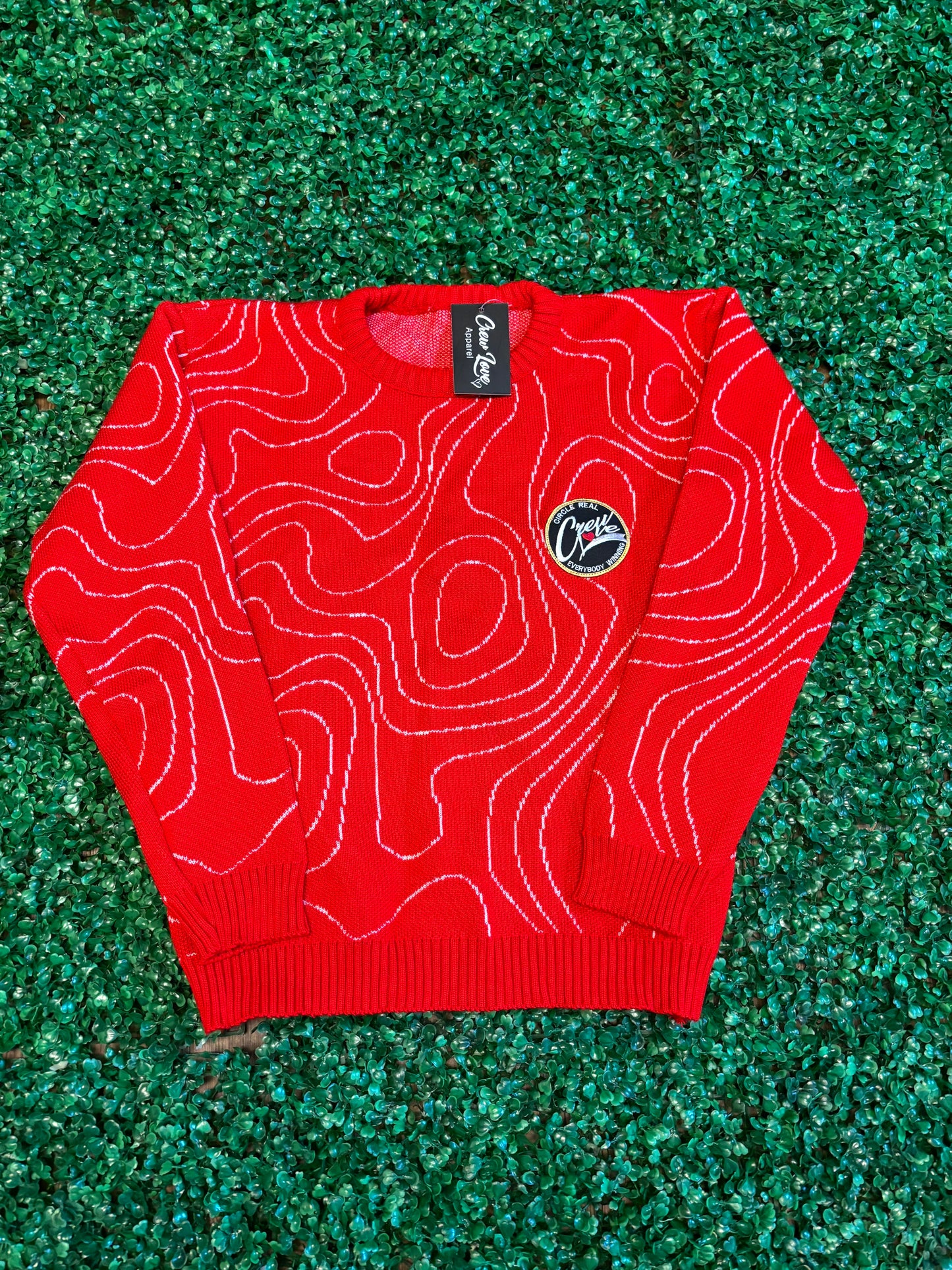 Fleece Crewneck Sweater (Red)