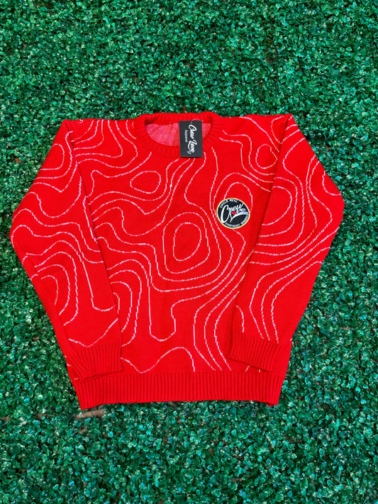 Fleece Crewneck Sweater (Red)