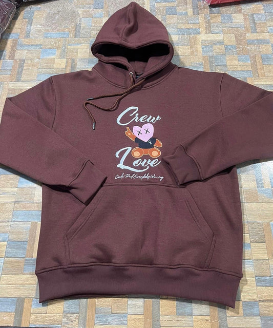 “Chocolate” Crew Love Bear Hoodie